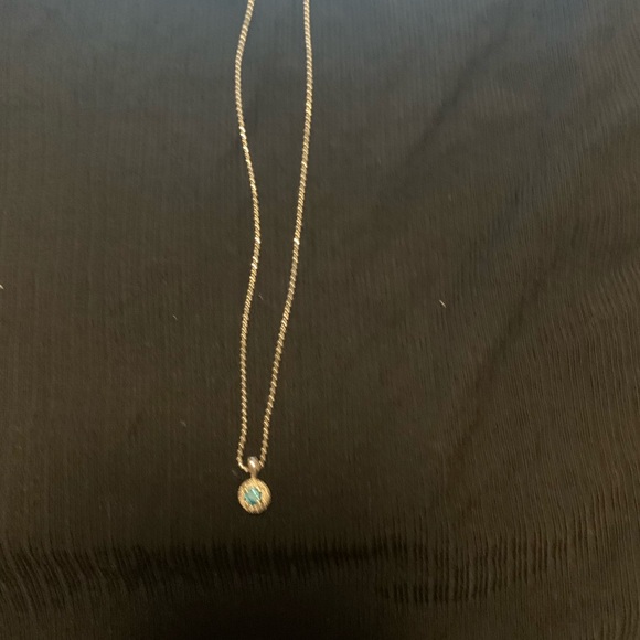 Beautiful blue diamond necklace, natural stone - Picture 8 of 9